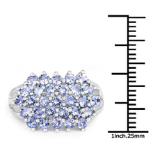 将图片加载到图库查看器，2.03 Carat Genuine Tanzanite .925 Sterling Silver Ring

