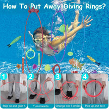Load image into Gallery viewer, 24-Pieces: Diving Toys Swimming Pool for Aged 3+ Years Old

