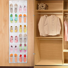 Load image into Gallery viewer, 24-Pocket: Over the Door Shoes Rack Crystal Clear Organizer
