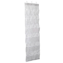 Load image into Gallery viewer, 24-Pocket: Over the Door Shoes Rack Crystal Clear Organizer
