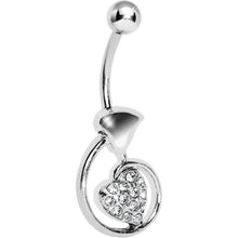 Load image into Gallery viewer, Clear Paved Journey of the Heart Belly Ring
