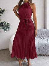 Load image into Gallery viewer, Cute Pink Sleeveless Midi Dress Elegant &amp; Flowy Girls Dress Beautiful Design
