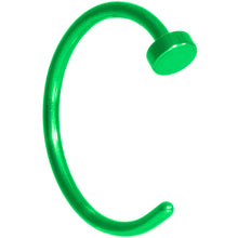 Load image into Gallery viewer, 20G 3/8 Green Anodized Titanium Nose Hoop

