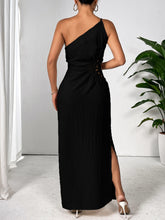 将图片加载到图库查看器，One Shoulder Sleeveless Maxi Dress Elegant &amp; Sophisticated Evening Wear Women Luxury Party Dress
