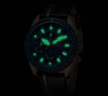 Load image into Gallery viewer, Men's Waterproof Sports  Watch With Leather Belts, Chronometers Day View Fluorescent Pointers Unique Design Perfect Gift

