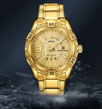 Load image into Gallery viewer, Men's  Luxury Stainless steal Waterproof Watch With Day And Date Display Unique Design Perfect Gift In Modern Metal Men  Wrist Watch Design
