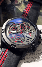 Load image into Gallery viewer, Men's  Sports Waterproof Watch With Chronometers And Leather Belt Multifunction Wristwatch Unique Design Perfect Gift
