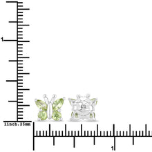 Load image into Gallery viewer, 1.00 Carat Genuine Peridot .925 Sterling Silver Earrings

