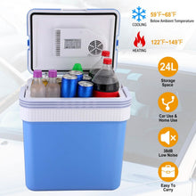 将图片加载到图库查看器，24L 12V Car Portable Refrigerator Travel Cooler
