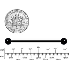 Load image into Gallery viewer, 14G Black Plated Titanium Industrial Barbell Earring
