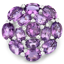 将图片加载到图库查看器，9.28 Carat Genuine Amethyst .925 Sterling Silver Ring
