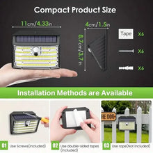 Load image into Gallery viewer, 126 LED Solar Outdoor Lights Cold White Motion Sensor 270° Wide Angle Lighting Security Solar Powered Flood Lights
