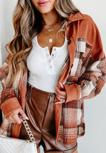 Load image into Gallery viewer, Plaid Button Up Long Sleeve Jacket Classic &amp; Timeless Lightwear Outerwear For women and Girls
