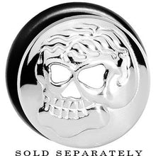 将图片加载到图库查看器，1/2 Stainless Steel Single Flare Skull Plug
