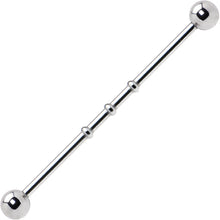 Load image into Gallery viewer, Surgical Steel Notched Industrial Barbell Earring
