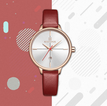 Load image into Gallery viewer, Women's Luxury Watch With  Leather Belts Shiny Steel Case  Scratch Resistant Glass Unique Design Perfect Gift
