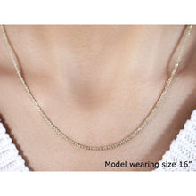Load image into Gallery viewer, 14k Yellow Gold Sparkle Chain 1.5mm
