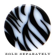 Load image into Gallery viewer, 6G Black White Zebra Striped Saddle Plug

