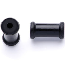Load image into Gallery viewer, Flexible Black Silicone Double Flare Tunnel Plug Set
