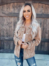 将图片加载到图库查看器，Women’s Collared Neck Button-Down Jacket For Casual and Everyday Use Elegant Simple Jacket
