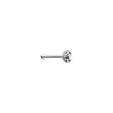 将图片加载到图库查看器，925 Silver 2mm Round Clear Nose Bone Created with Crystals
