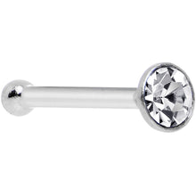 将图片加载到图库查看器，925 Silver 2mm Round Clear Nose Bone Created with Crystals

