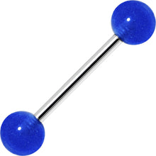 Load image into Gallery viewer, Bold Blue Barbell Tongue Ring
