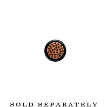 Load image into Gallery viewer, Black Brown Animal Print Acrylic Taper 2G to 00G
