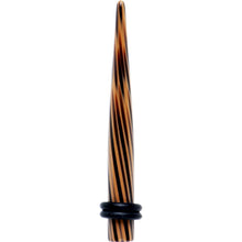 Load image into Gallery viewer, Black Brown Animal Print Acrylic Taper 2G to 00G
