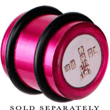 Load image into Gallery viewer, 16mm Hot Pink Anodized Titanium Blinking Plug
