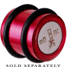 Load image into Gallery viewer, 16mm Red Anodized Titanium Blinking Plug
