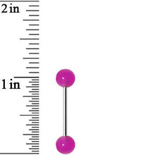 Load image into Gallery viewer, Bold Purple Barbell Tongue Ring
