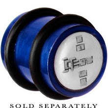 将图片加载到图库查看器，14mm Blue Anodized Titanium Blinking Plug
