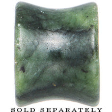 将图片加载到图库查看器，9/16 Double Flare Jade Natural Stone Concave Plug
