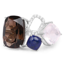 Load image into Gallery viewer, 7.51 Carat Genuine Multi Stone .925 Sterling Silver Ring

