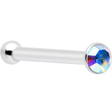 将图片加载到图库查看器，Sterling Silver 1.2mm Aurora Nose Bone Created with Crystals
