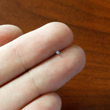将图片加载到图库查看器，Sterling Silver 1.2mm Aurora Nose Bone Created with Crystals
