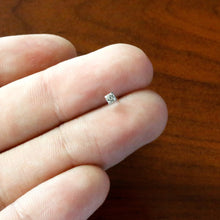 Load image into Gallery viewer, Sterling Silver 2mm Clear Nose Bone Created with Crystals
