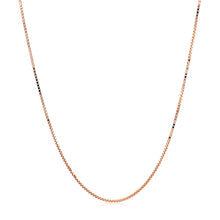 Load image into Gallery viewer, 14k Rose Gold Adjustable Box Chain 0.7mm
