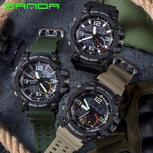 Load image into Gallery viewer, NEW Sport Analog-Digital Watch For Men and Woman  Waterresistant 50M Professional Waterproof Quartz Large Dial Military Wristwatches  With Night Mode
