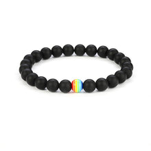 将图片加载到图库查看器，2Pcs/set White Black Couple Magnetic Bracelets Natural Stone Matching Bracelet Magnetic Beaded Bracelets Set Attraction Friendship Relationship Wish Bracelet Gift For Women Men Him Her Best Friends

