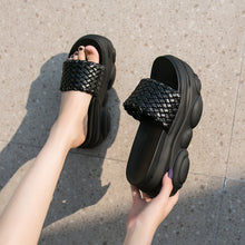 将图片加载到图库查看器，High Slippers Women Open Toe Sandals Summer Soft Slipper Indoor Outdoor Beach Shoes Comfort Platform Sandals Open Toe Leather Slippers Lightweight Flip Flops Shoes For Summer
