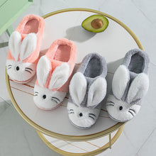 将图片加载到图库查看器，Cartoon Bunny Home Warm Children's Slippers Home Slippers Warm Cute Womans Mens Slipper Winter Shoes New Fashion Casual Fur Plush Slides Winter Slippers For Women House Slippers Fluffy Soft Comfy Fuzzy Slippers Faux Fur Plush Anti-Skid Slippers
