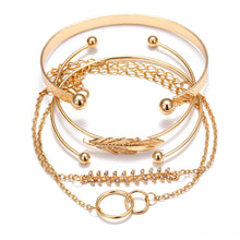 Load image into Gallery viewer, Luxury Modern Gold Crystal Elegant Woman and Lady Brecelets in Sets of  5Pcs/sett for Women Punk Boho Beach Bangle Jewelry Gift
