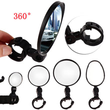 Load image into Gallery viewer, 1PC Bicycle Rearview Wide Angle Handlebar Mirrors Flexible Rotate Cycling Rear View Bike Mirror Adjustable 360 Degree Rotatable Rearview Bicycle Mirrors Shockproof Wide Angle Safety Mirror For Most Mountain Road Bike
