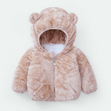 Load image into Gallery viewer, Modern Winter Fleece Children's Sweater Boys and Girls Hoodie Jacket Warm Baby Coat  With Bear Ears
