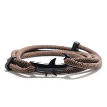 Load image into Gallery viewer, Nylon Rope Chain Luxury  Bracelets For Women And Men Ocean Shark Charm Bracelet Popular Jewelry Anchor Bracelet Style
