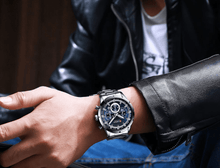 Load image into Gallery viewer, Men's Sports  Waterproof Stainless Steel Watch With Chronometers And Special Date Display Unique Design Perfect Gift
