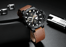 将图片加载到图库查看器，Men's Casual Waterproof Watch With Chronometers And Fluorescent Hands Excellent Design Perfect Gift
