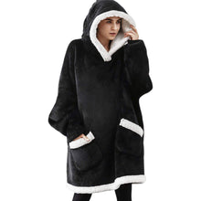 将图片加载到图库查看器，Modern Oversized Hoodie Blanket With Sleeves Sweatshirt Woman Fleece Hoody Women Pocket Female Hooded Oversized Hoodie Blanket Fleece Warm Cozy Blanket for Women One Size Fits All Men Women
